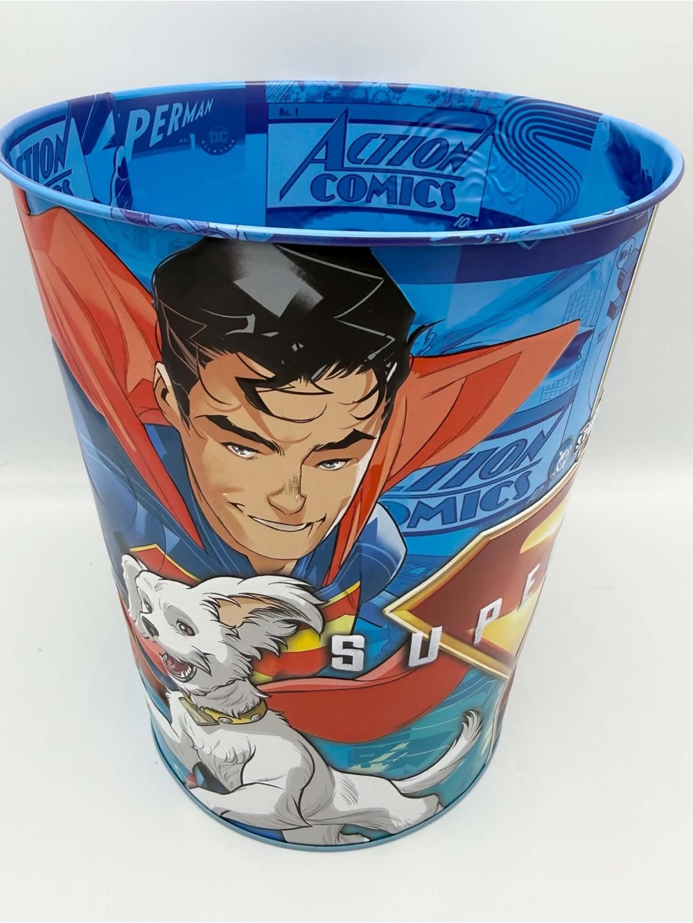 NEW Superman & Krypto Cinemark 2025 Tin Popcorn Bucket